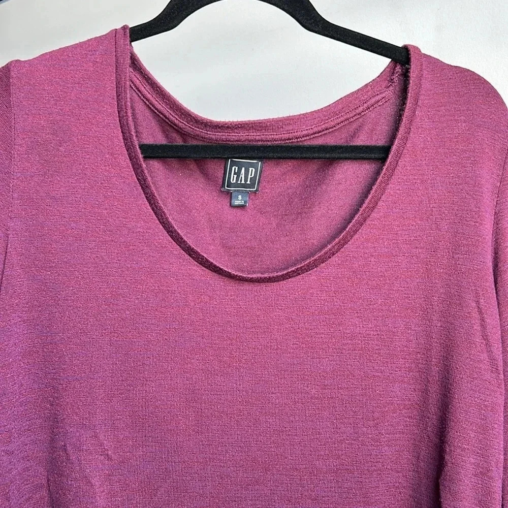 GAP Long Sleeve Shirt Maroon | Petite | GAP Petite Long Sleeve shirt | Maroon - Picture 2 of 8